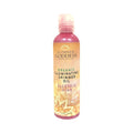 Electric Pink shimmer oil bottle shown with a swatch of vibrant glowing pigment on skin