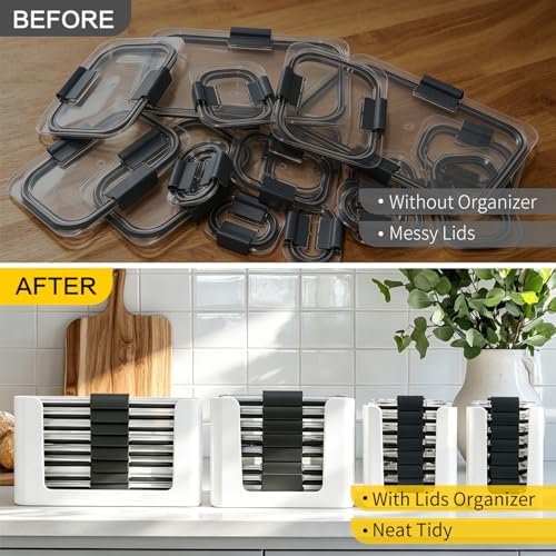 Food Storage Container Lids Organizer