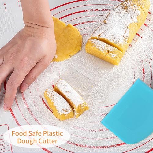 ALLTOP Bowl Spatula & Bench Scraper, Flexible Plastic Multipurpose Kitchen