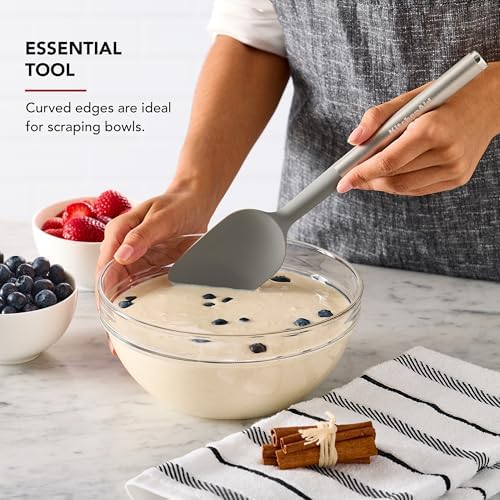 KitchenAid Spoon Spatula with Curved Edges and Stainless Steel Handle, Nonstick