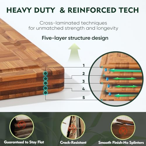 XXXLarge Bamboo Wood Cutting Boards