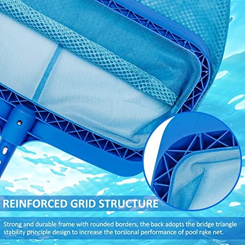 Poolvio Swimming Pool Skimmer Net, Fine Mesh Pool Leaf Rake Net