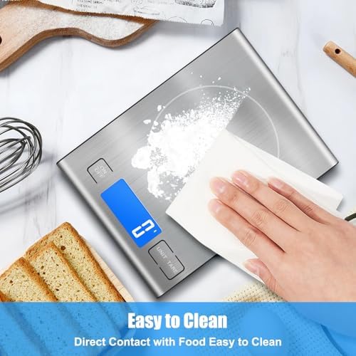 33lb Rechargeable Food Scale, Diyife 304 Stainless Steel Kitchen Scale