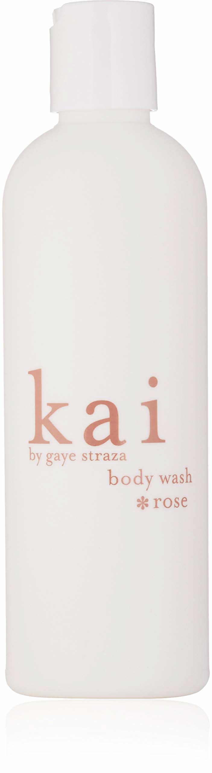 Bottle of kai Rose Body Wash featuring botanical floral notes and hydrating extracts.