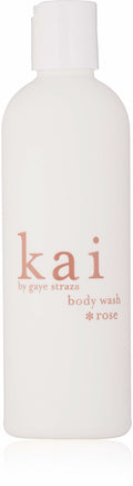 Bottle of kai Rose Body Wash featuring botanical floral notes and hydrating extracts.