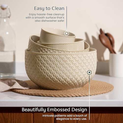 KooK Ceramic Nesting Bowls, Oven Safe