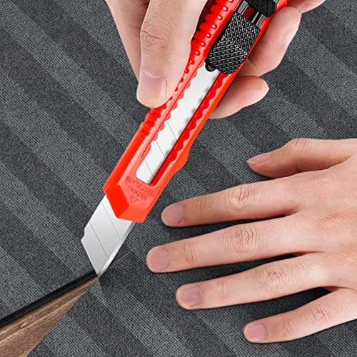 DIYSELF 30 Pack Box Cutter Retractable, 18mm Utility Knife, Snap-Off Blade