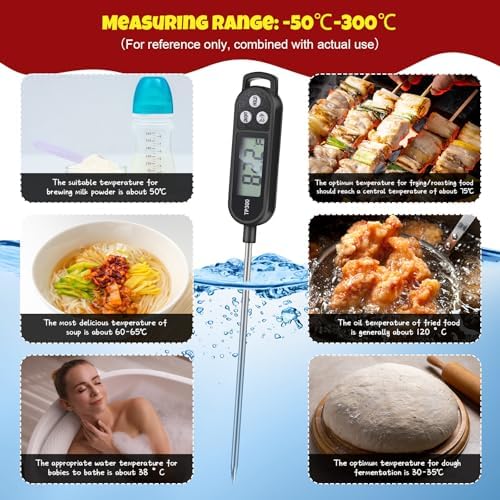Copkim 12 Pcs Instant Read Meat Thermometer Long Probe