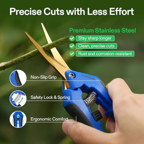 VIVOSUN 6.5 Inch Garden Scissors