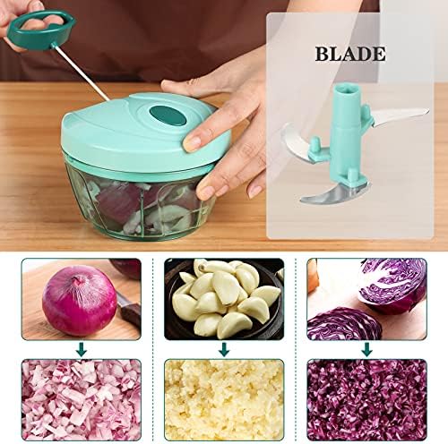 Cambom Manual Food Chopper Vegetable Cutter, Hand String Vegetable Chopper