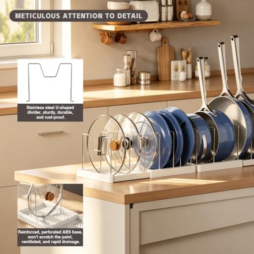 Magheo 2 Pack Expandable Food Storage Container Lid Organizers, 31.3" Pots and