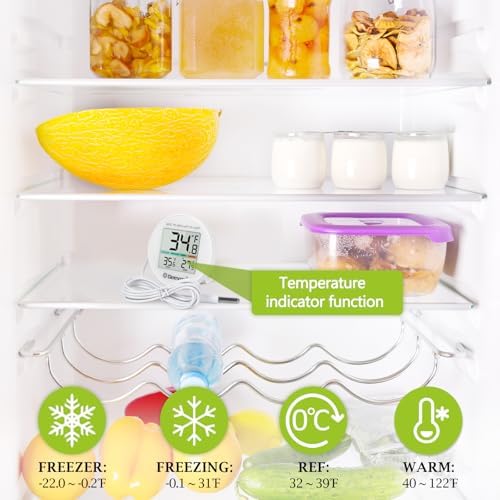 Geevon Refrigerator Thermometer IP65 Waterproof,