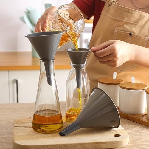 Plastic Kitchen Funnel Set of 3, Round Kitchen Funnels