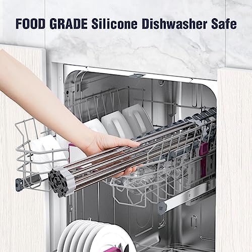 Tomorotec Roll Up Dish Drying Rack Over Sink, 304 Steel