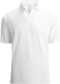 Men's soft cotton blend V-neck polo shirt