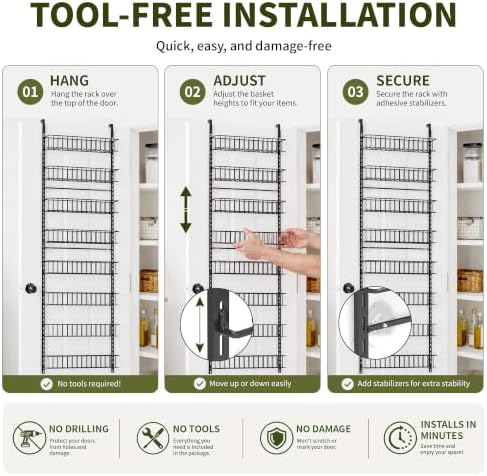 ElegantArray 8-Tier Pantry Door Organizer