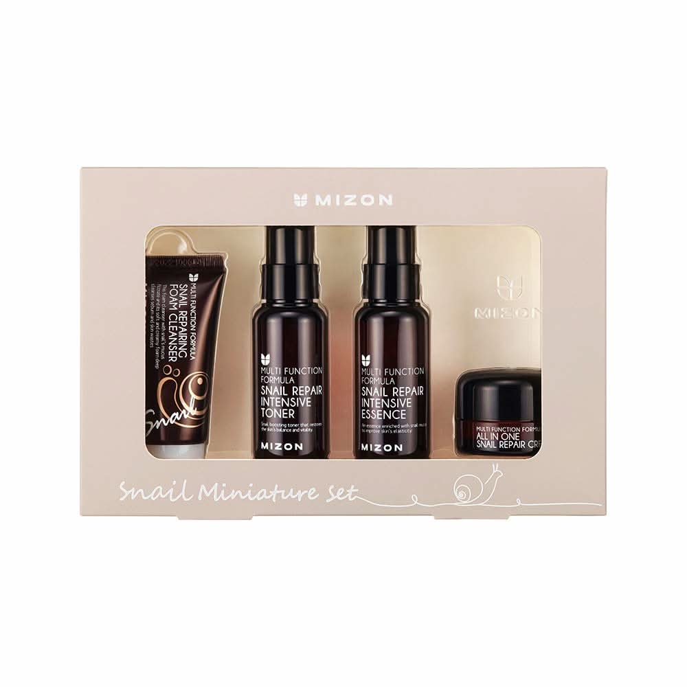 Snail Mucin Repair Skincare Miniature Travel Set for All Skin Types