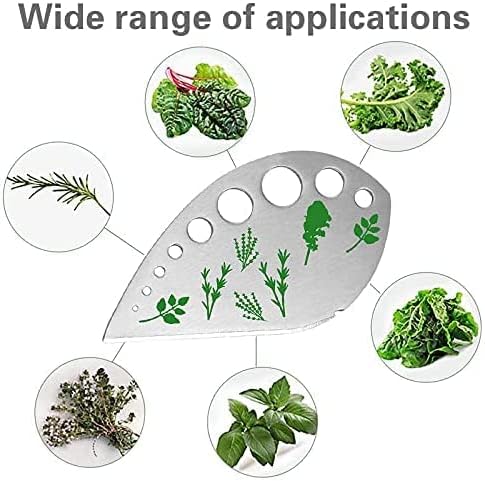 Herb Stripper, Jiaedge Green 9 holes Stainless Steel Kitchen Herbs Leaf