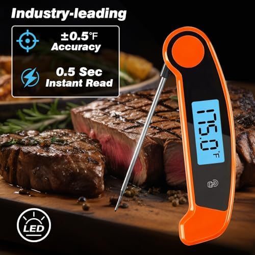 Meat Thermometer Digital Waterproof Instant Read Thermometer