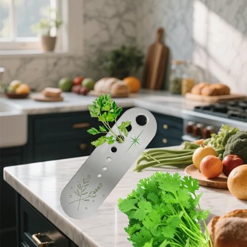 Pottery Herb Stripper Tool Supplies, Metal Stainless Steel Vegetable Leaf