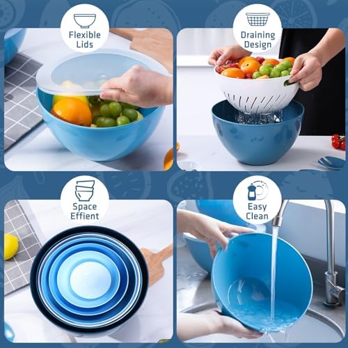 LUXEAR 15 Piece Mixing Bowls
