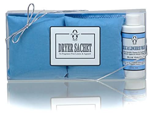 Le Blanc Blue Violet Dryer Sachet double pack for laundry fabric protection