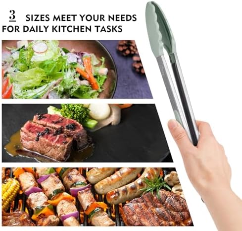 HOTEC Stainless Steel Kitchen Tongs