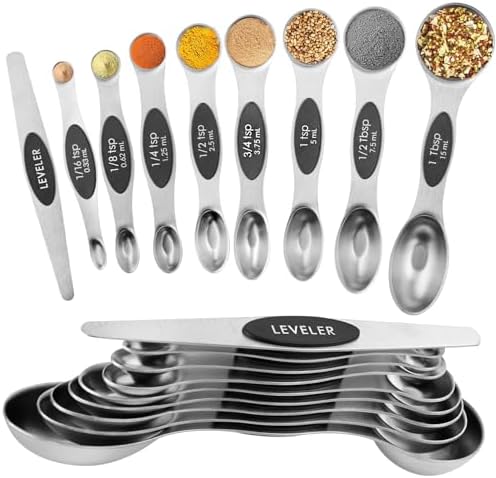 Magnetic Measuring Spoons Set Stainless Steel