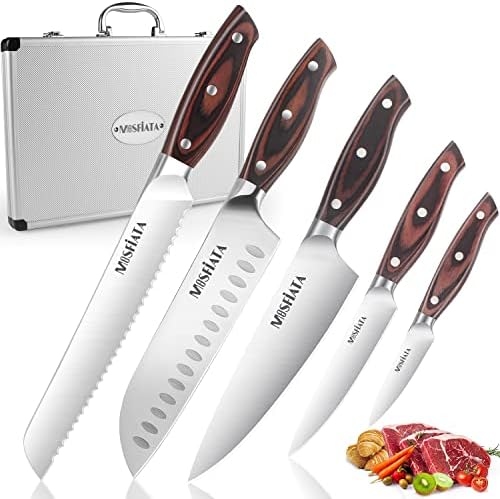 MOSFiATA Kitchen Knife Set-5Pcs, Professional Kitchen Chef’s Knives