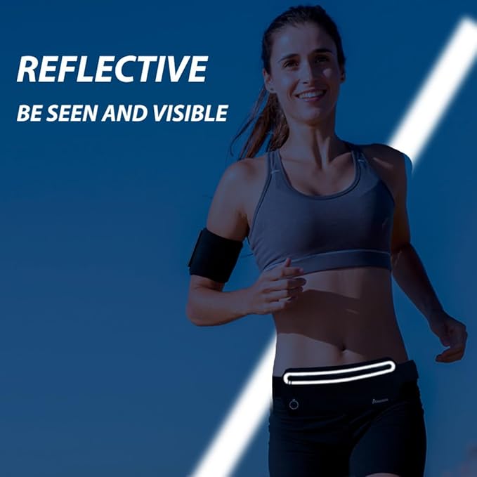 Slim Running Belt Fanny Pack Women Men,Runners Phone Holder Waist Bag,Run Pouch Waist Belt for Workout Jogging,Travel Money Belt Running Gear Accessories.