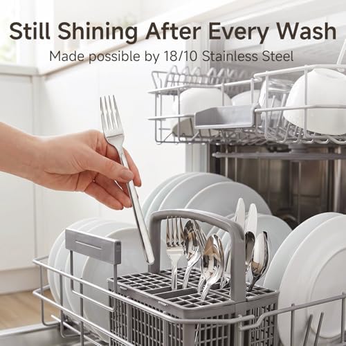 KINGSTONE 65 Piece Silverware Set