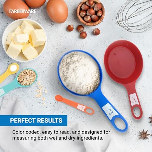Farberware Measuring Cups and Spoons Set, 12-Piece Rainforest Collection