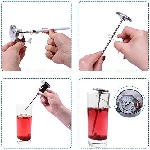 KT THERMO Instand Read 2-Inch Dial Thermometer, Chocolate Milk Foam