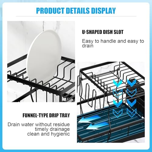 7 code 2-Tier Large Dish Drying Rack