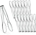 Plasticpro 7.5'' Serving Tongs Heavy Duty Reusable Kitchen and BBQ Clear