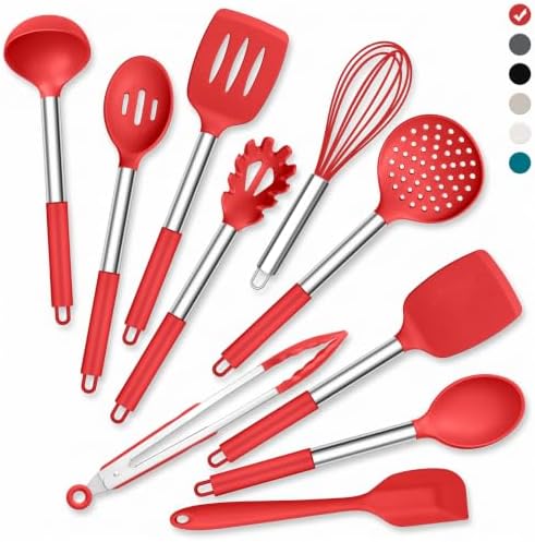 Onader 10 Pieces Silicone Kitchen Utensils Set, Cooking Utensils