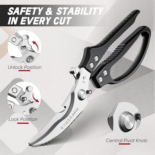TIVOLI Black Japanese Kitchen Shears Set