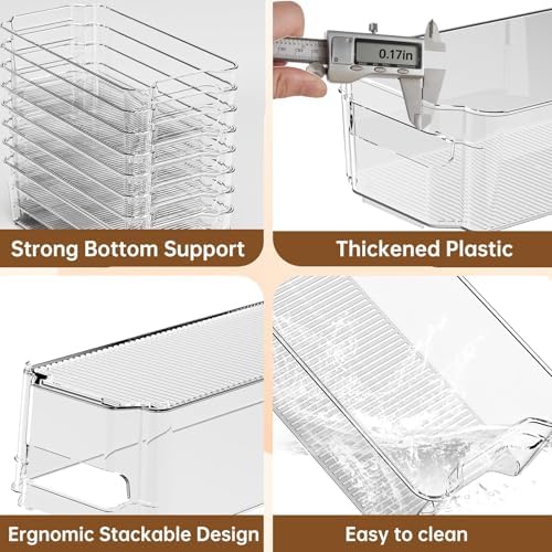 incostar Clear Fridge Organizer, Refrigerator Organizer Bins
