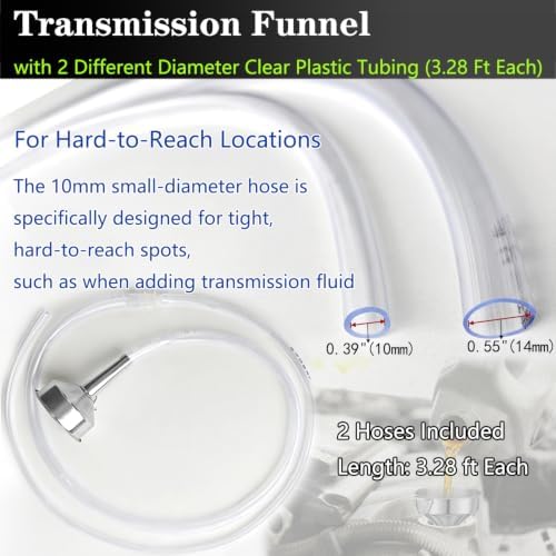 Steel Transmission Funnel with 2 Clear Tubing