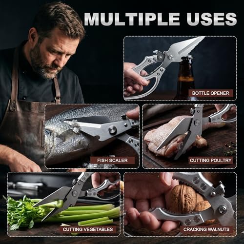 Heavy Duty Kitchen Shears for Food, Kitchen Scissors All Purpose, Stainless