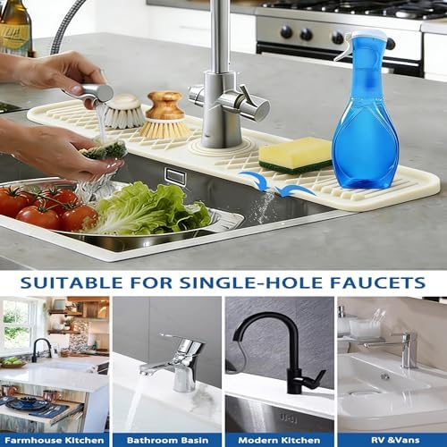 EBIGIC 24 Inch Silicone Faucet Mat
