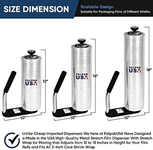Made in USA! Industrial Strength Stretch Film Dispenser