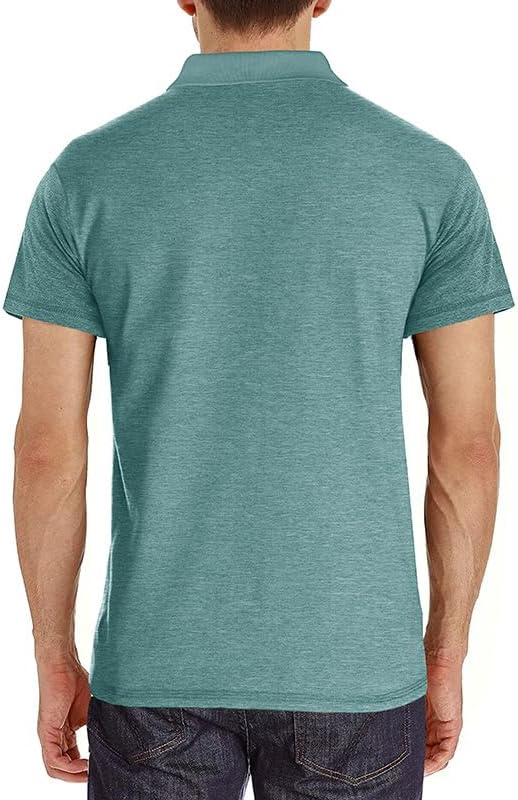 Men's Classic Solid Polo Shirt Short Sleeve Casual Golf Top