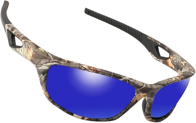 Polarized Outdoor Sports Sunglasses Tr90 Camo Frame for Men Women Driving Fishing Hunting Reduce Glare