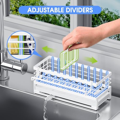 Metal Kitchen Sink Sponge Holder, Countertop Sink Caddy