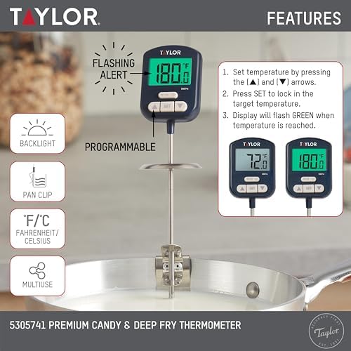 Taylor Digital Programmable Candy and Deep Fry Thermometer