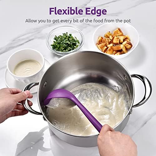 13 inch Silicone Soup Ladle: U-Taste 600ºF Heat Resistant 4 oz Large Non-stick