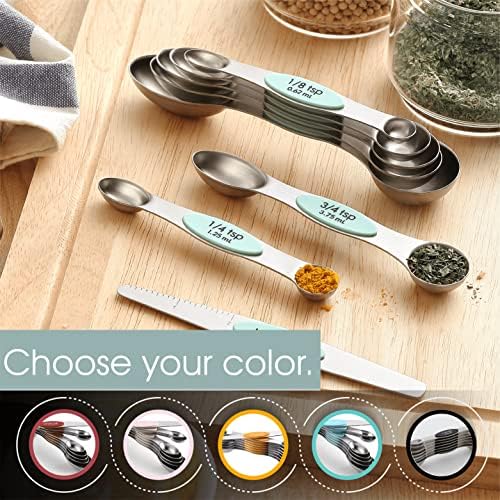 Spring Chef Stainless Steel 8 Magnetic Measuring Spoons