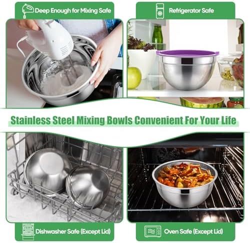 P&P CHEF Metal Mixing Bowls