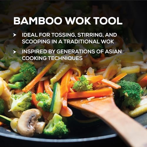 Helen’s Asian Kitchen Natural Bamboo Stir Fry Spatula and Wok Tool